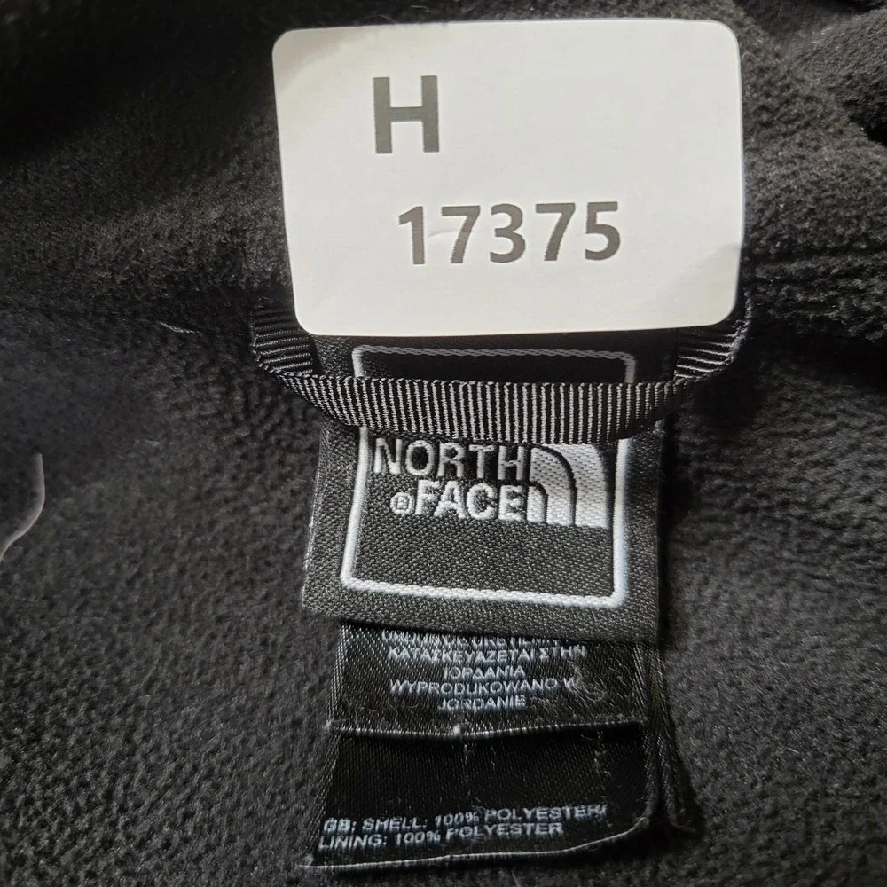 The North Face Men Jacket S Black Logo Embroidery Fleece Jacket